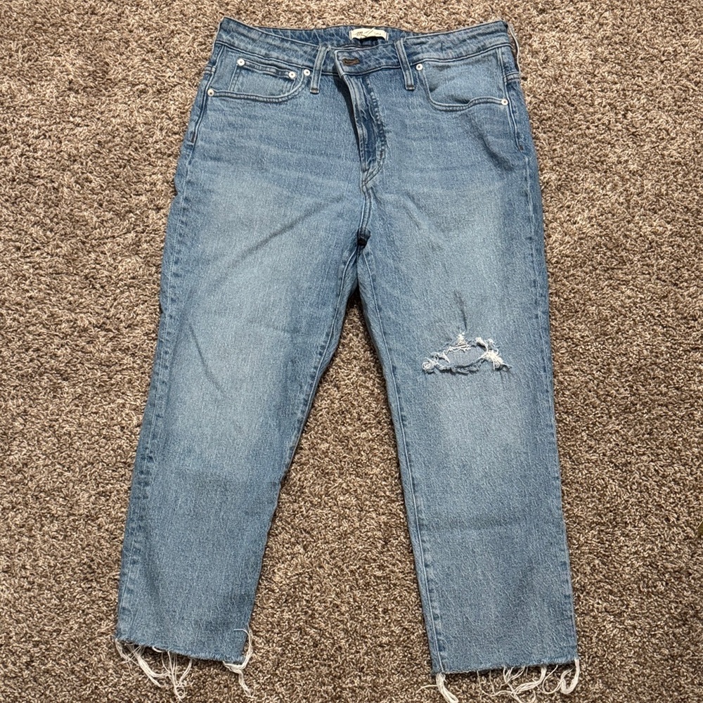 Madewell Perfect Vintage Distressed Blue Women's Jeans